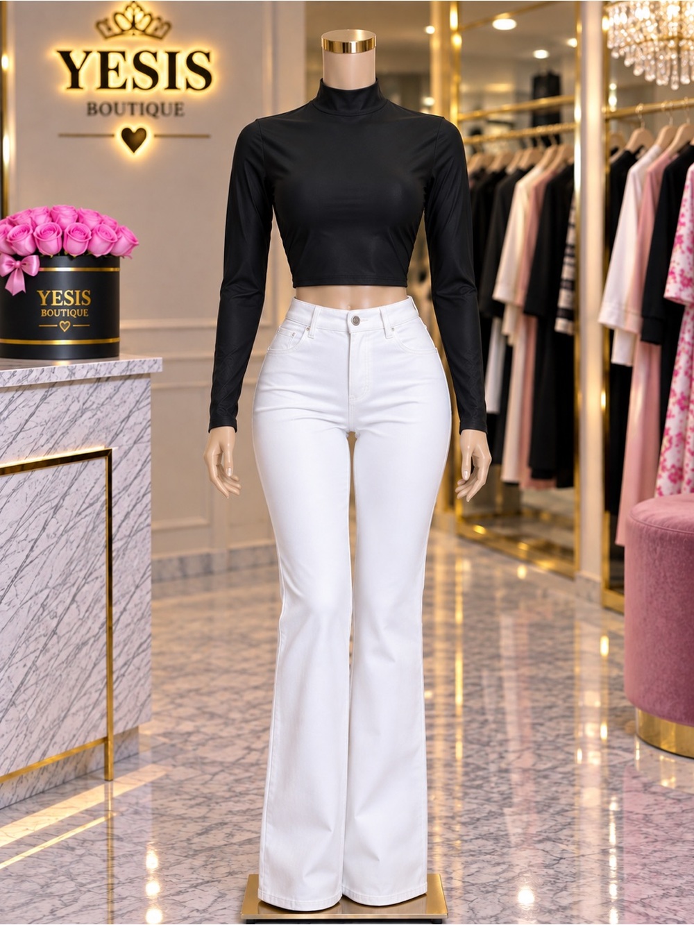 Sleeve Crop Top